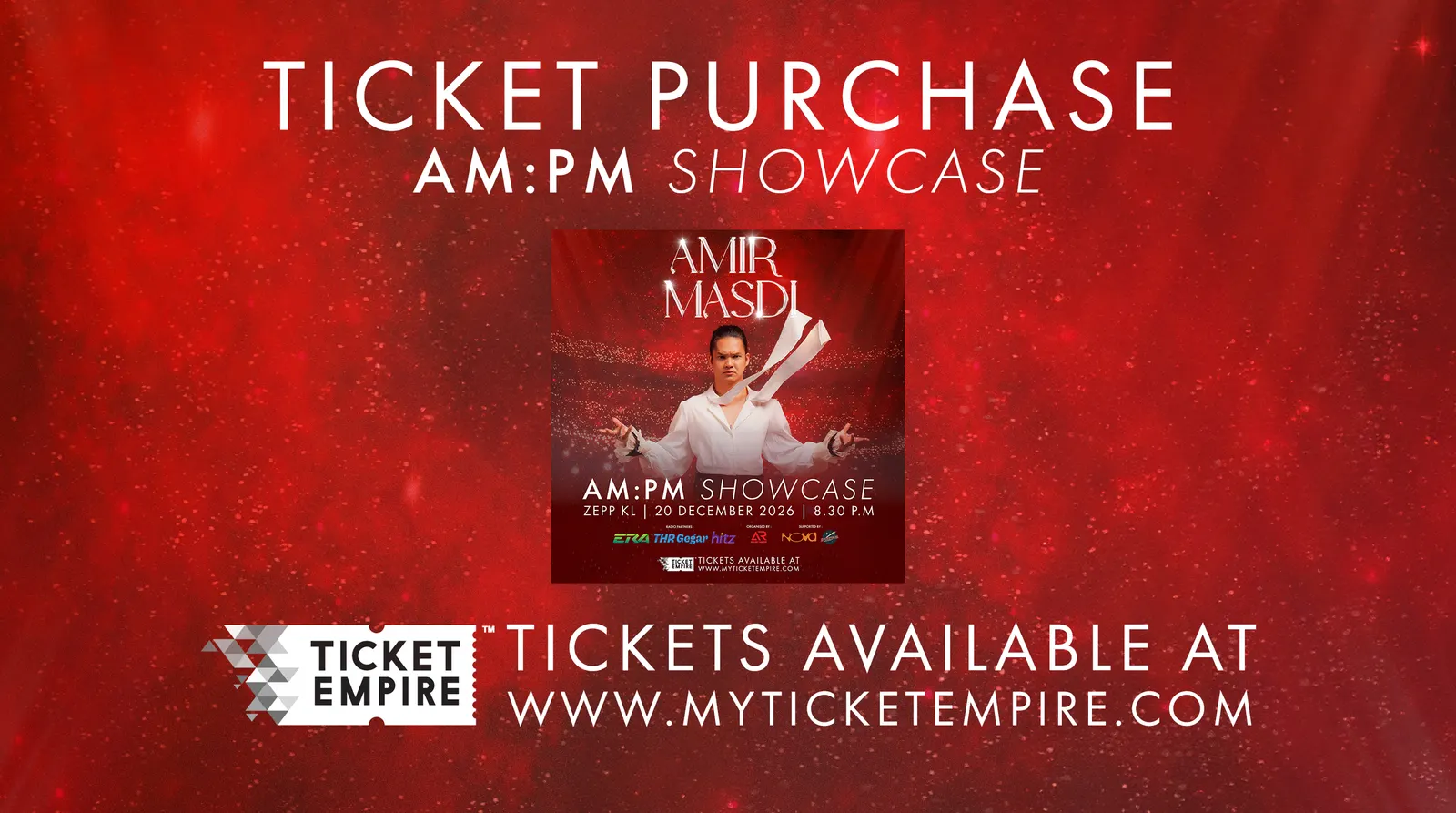 Amir Masdi AM:PM Showcase at Zepp KL Ticket purchase